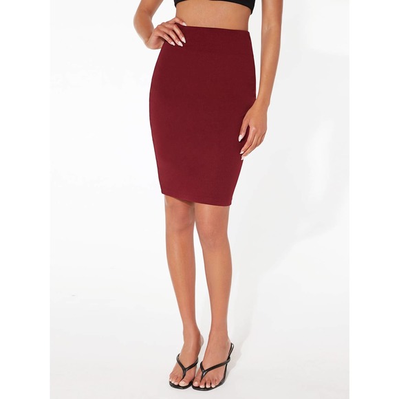High waisted midi length Pencil Skirt black - Picture 11 of 11